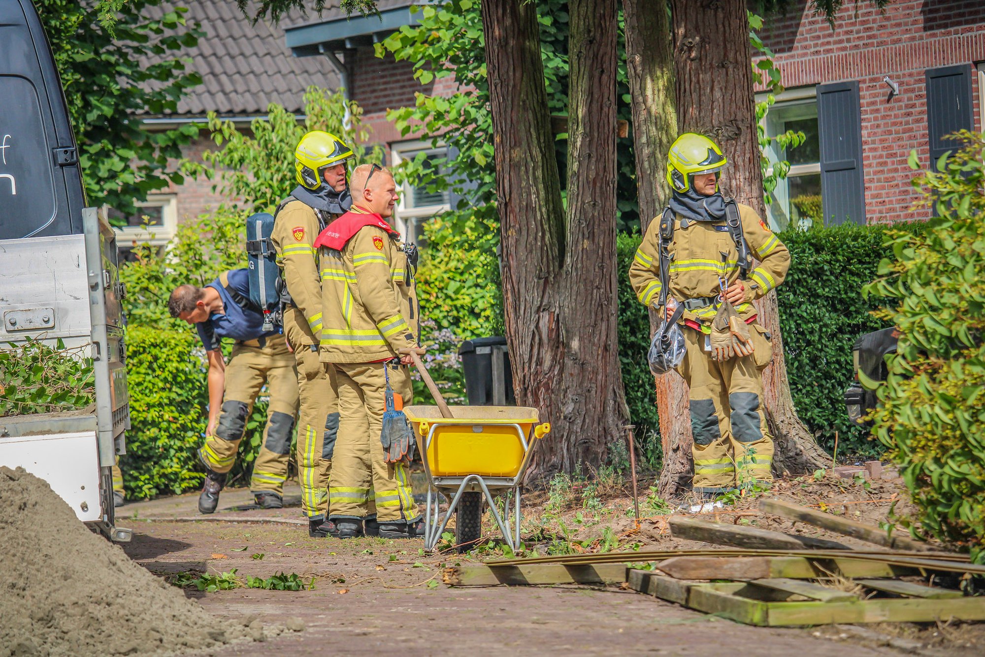 Gaslekkage ontstaan tijdens graafwerkzaamheden in Nunspeet