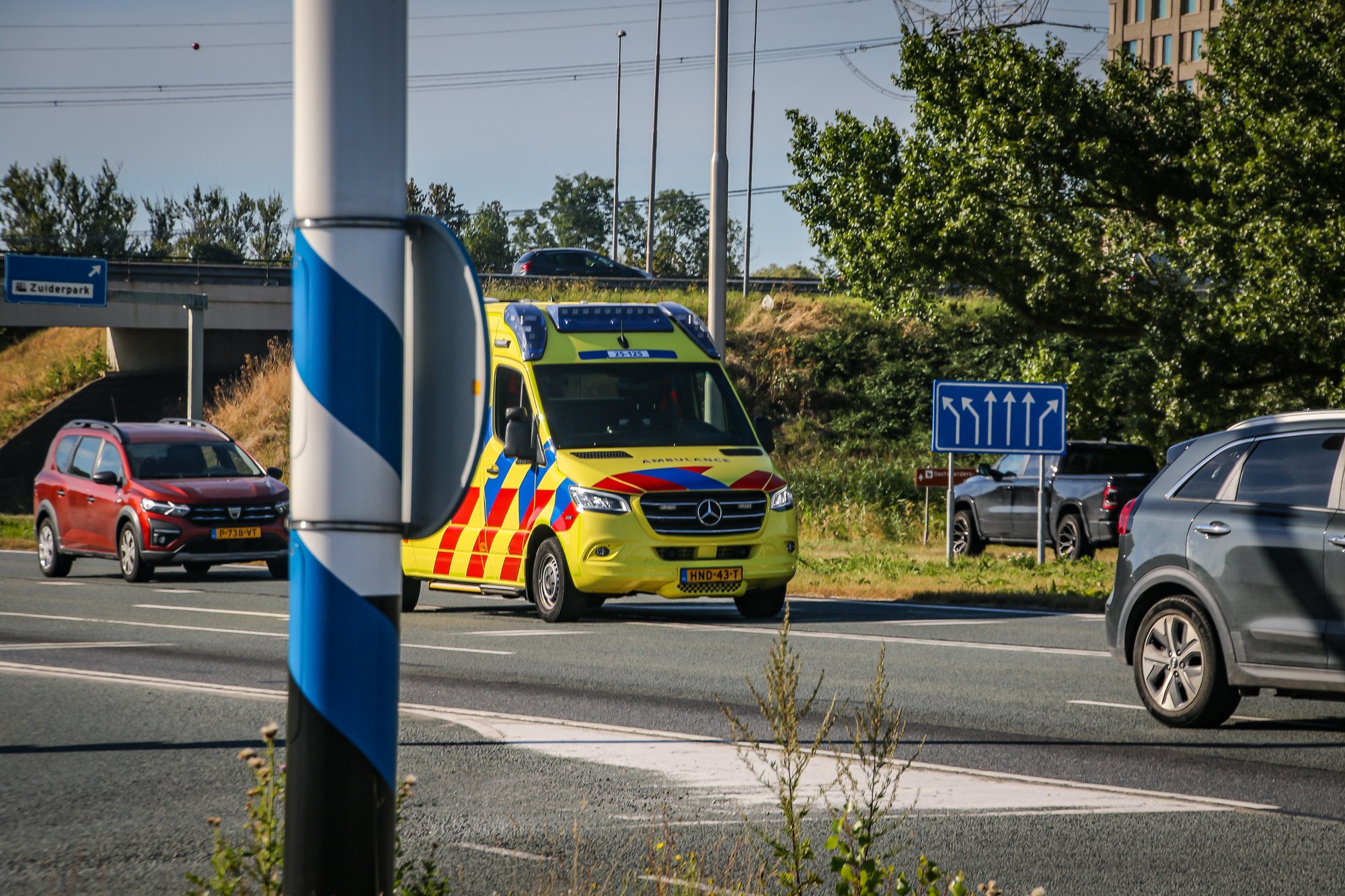 Aanrijding met twee voertuigen op N302 bij Lelystad, één persoon aangehouden