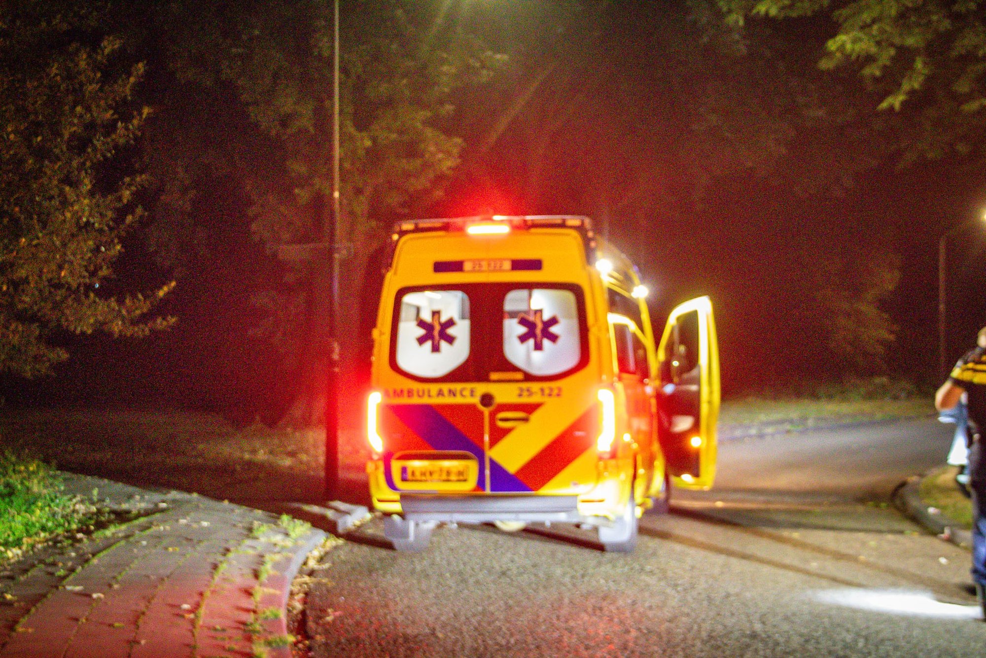 Auto botst tegen boom op Kempenaar in Lelystad, bestuurder aangehouden