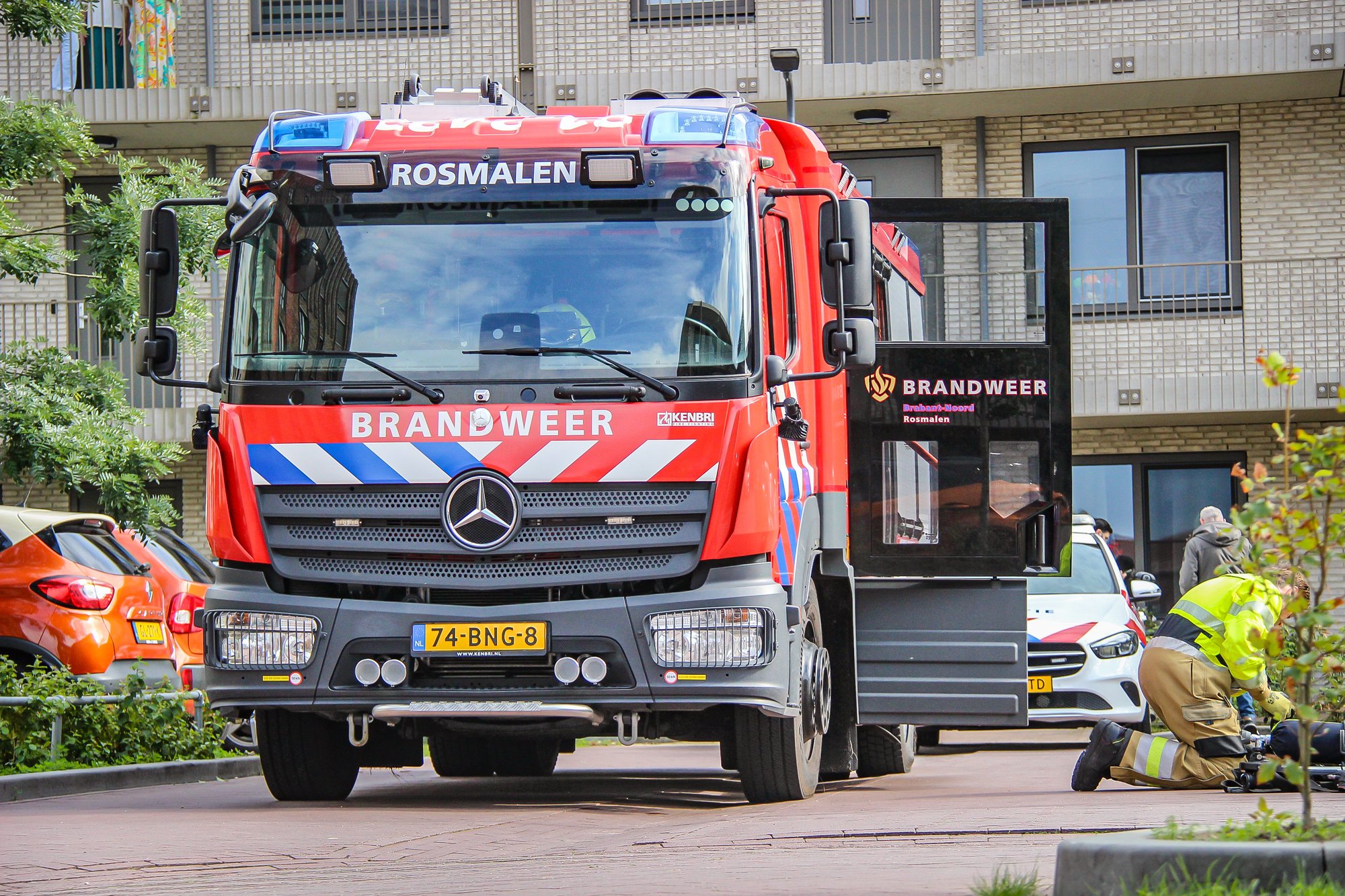 Brandweer verschaft zich toegang tot woning na afgaan alarm in Rosmalen