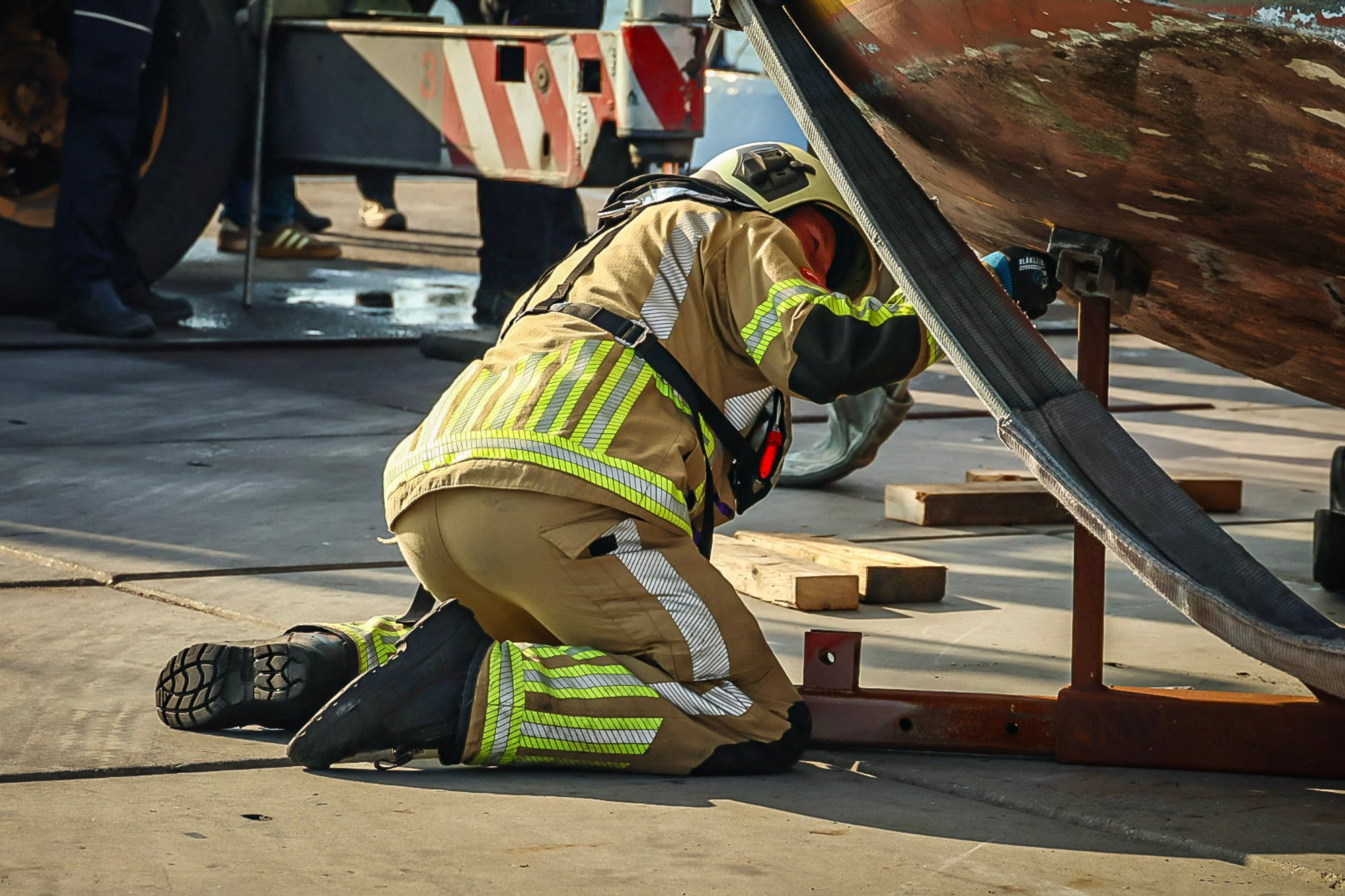 Hulpdiensten komen in actie tijdens finale brandweerwedstrijden in Tholen